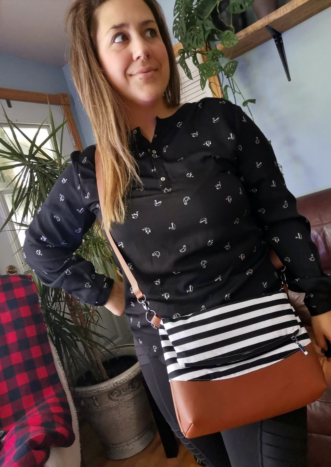 INDRI - Classique corduroy noir et rose gold