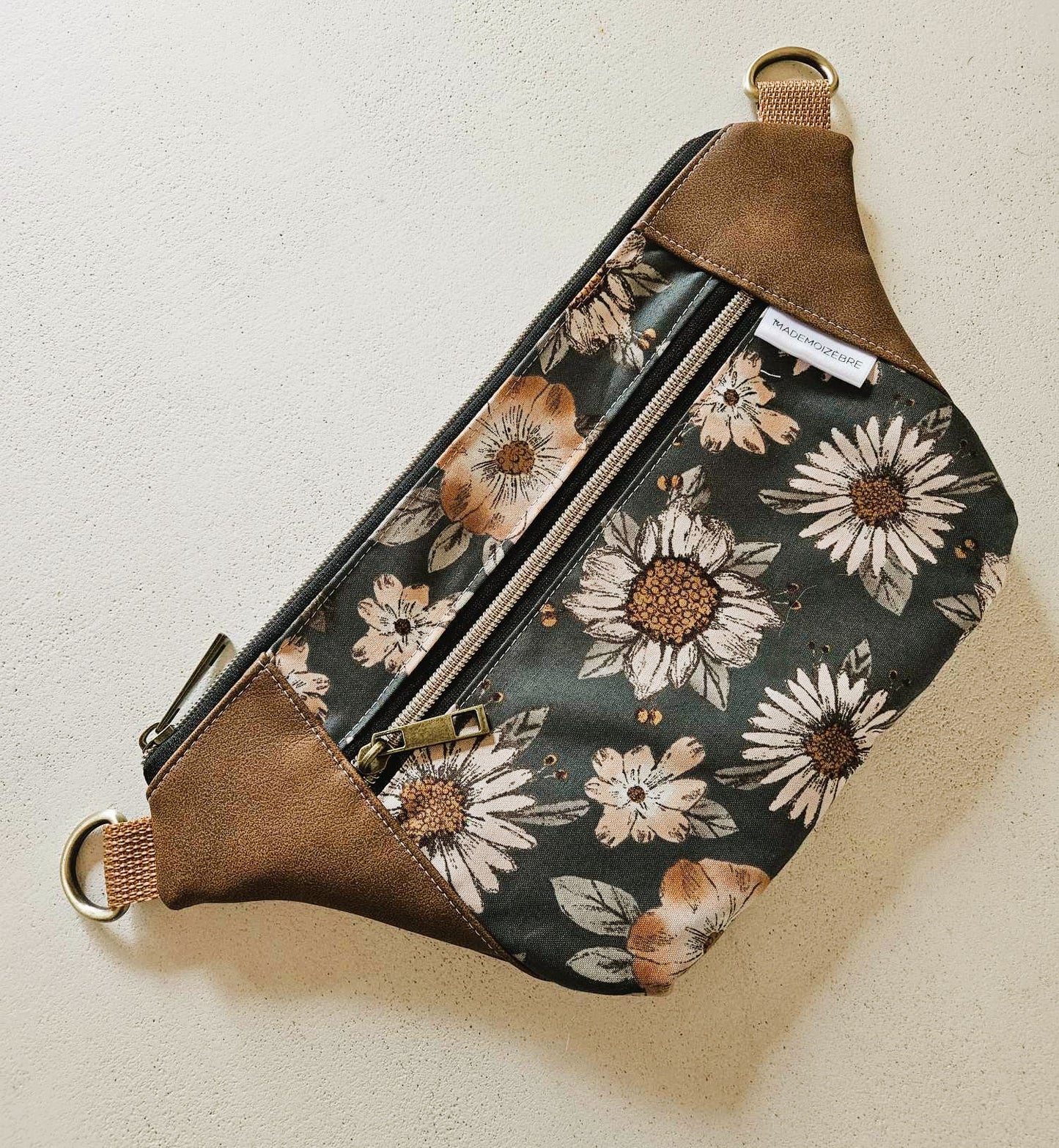 Sac banane - Grosses fleurs