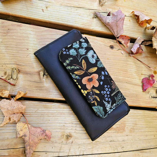 Portefeuille compact 6 espaces - Champ fleuri