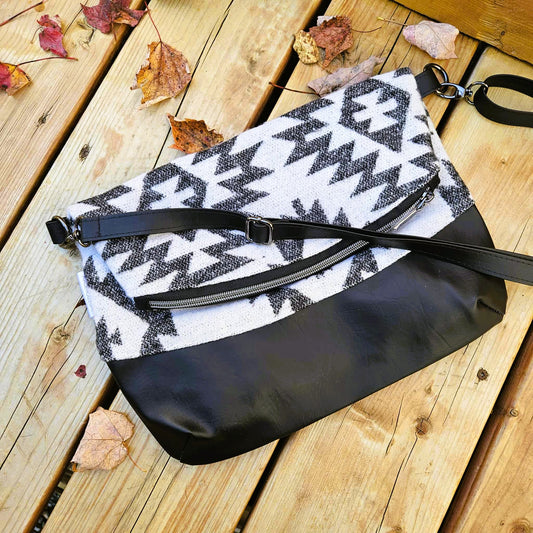 Prêt à partir - INDRI - Boho lainage gris et blanc