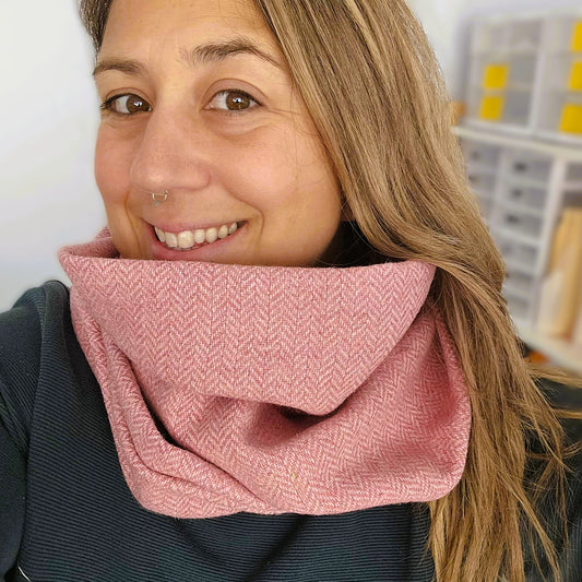Foulard d'hiver - Lainage rose