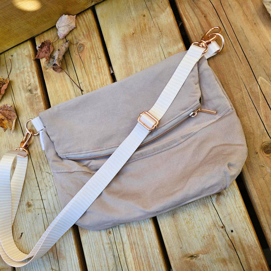 Prêt à partir - INDRI - Corduroy sable ganse lignée