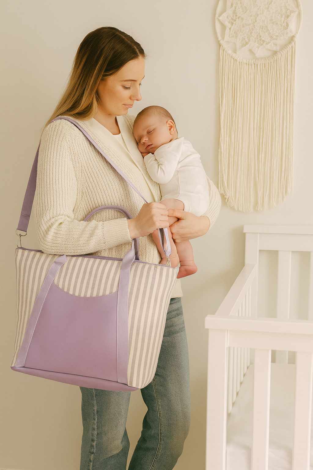 Sac à couches / Sac de travail - Lila