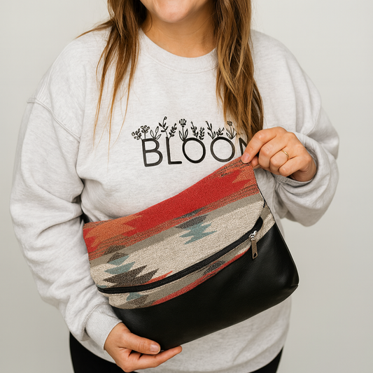 Prêt à partir - INDRI - Boho lainage ciel en feu