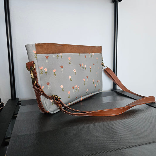 Nouveau modèle - Sac d'été - Fleurs sur sauge