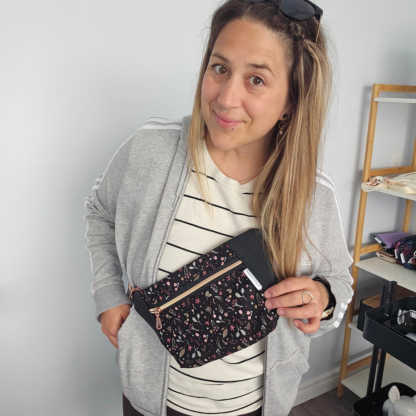 Prêt à partir - Sac banane/bandoulière - Fleuri discret