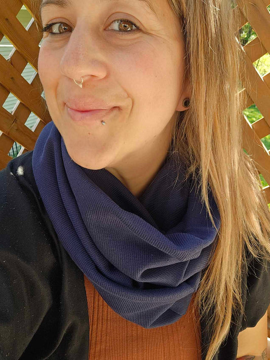 Prêt à partir - Foulard d'hiver - Tricot marine