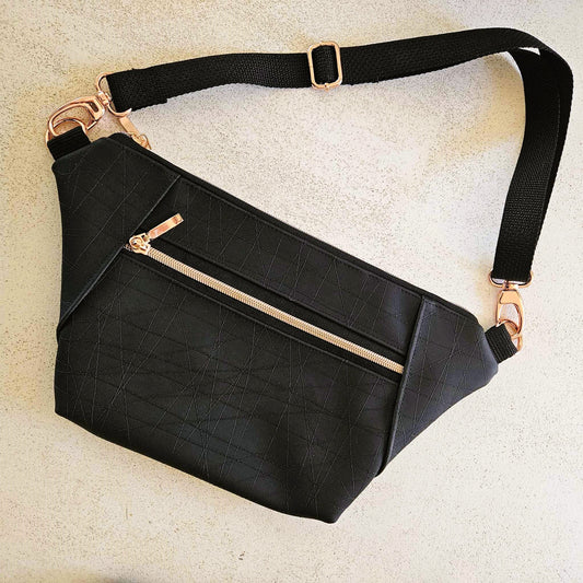 Prêt à partir - Sac banane/bandoulière - Noir texturé