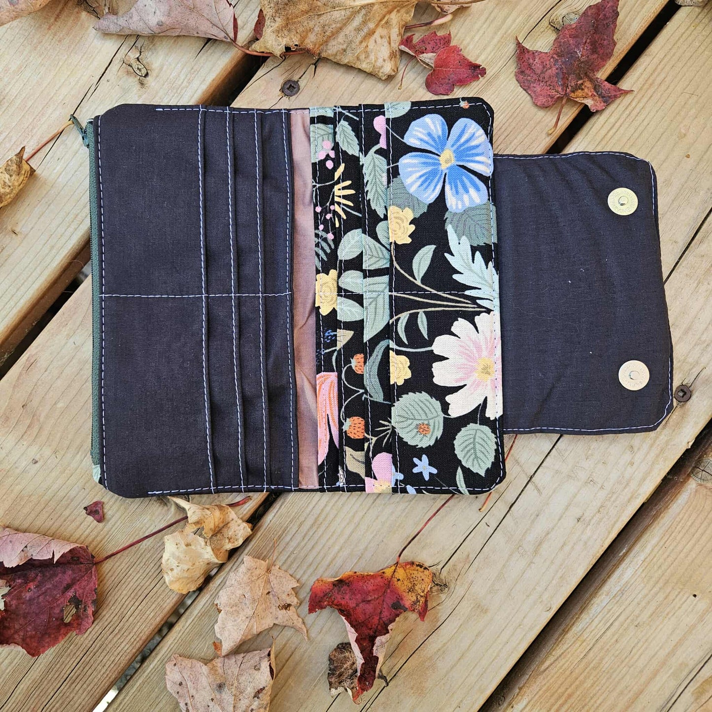 Portefeuille compact 12 espaces - Champ de fraises