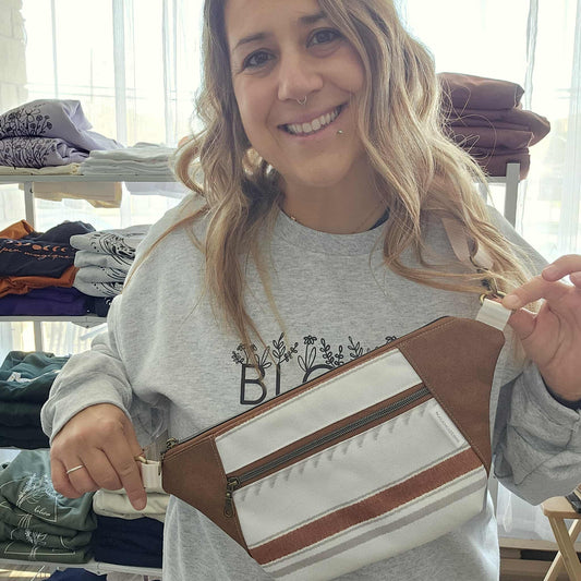 Sac banane/bandoulière - boho blanc