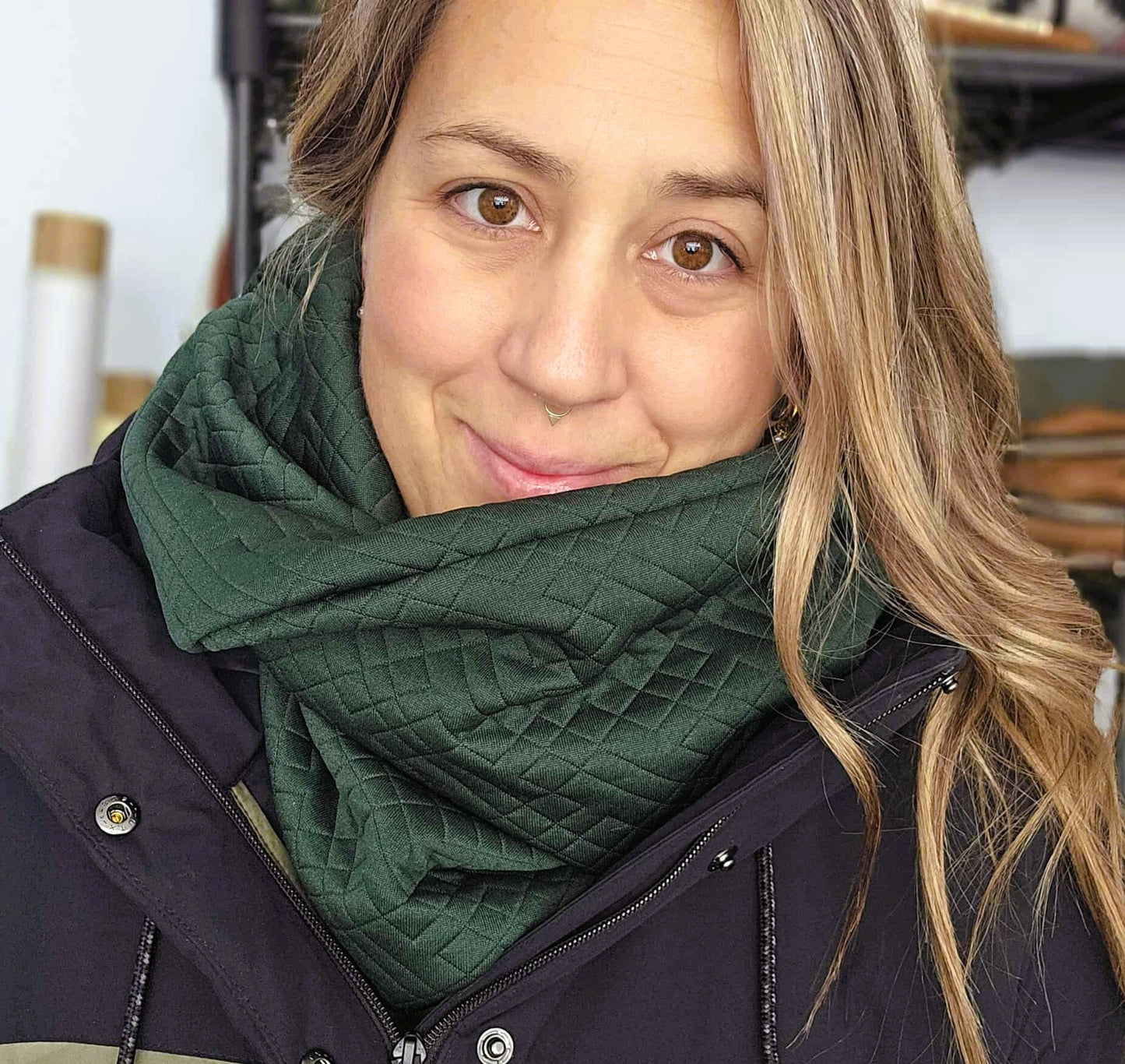 Foulard d'hiver - Uni émeraude