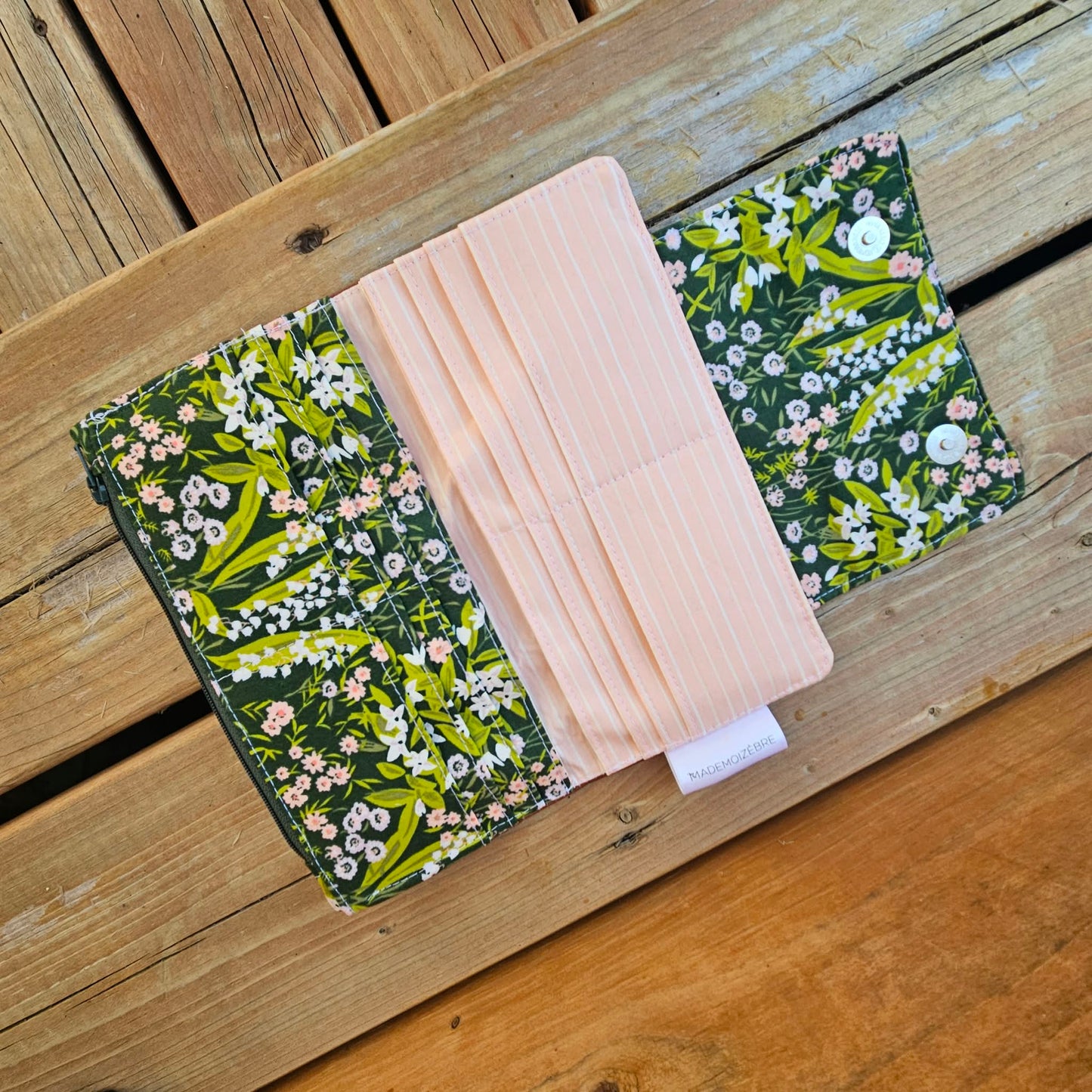 Portefeuille compact - 12 espaces - Fleuri printanier