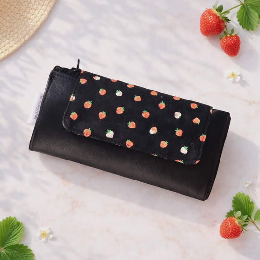 Portefeuille compact - 12 espaces - Fraises