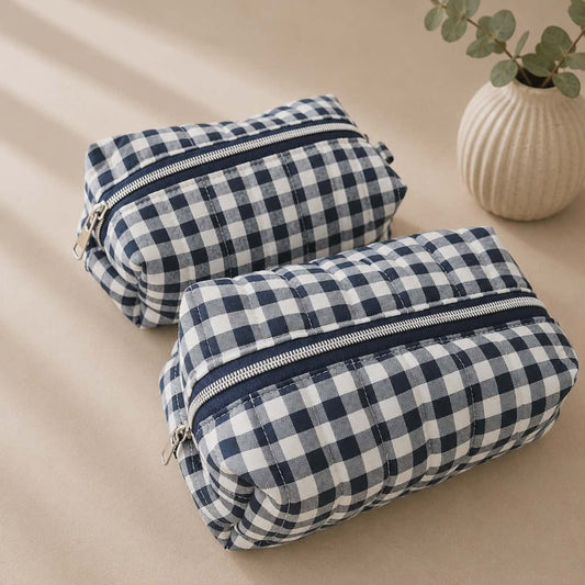 Trousse - Gingham marine
