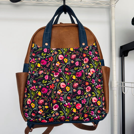 Sac à dos l'Escargot - Fleur multi