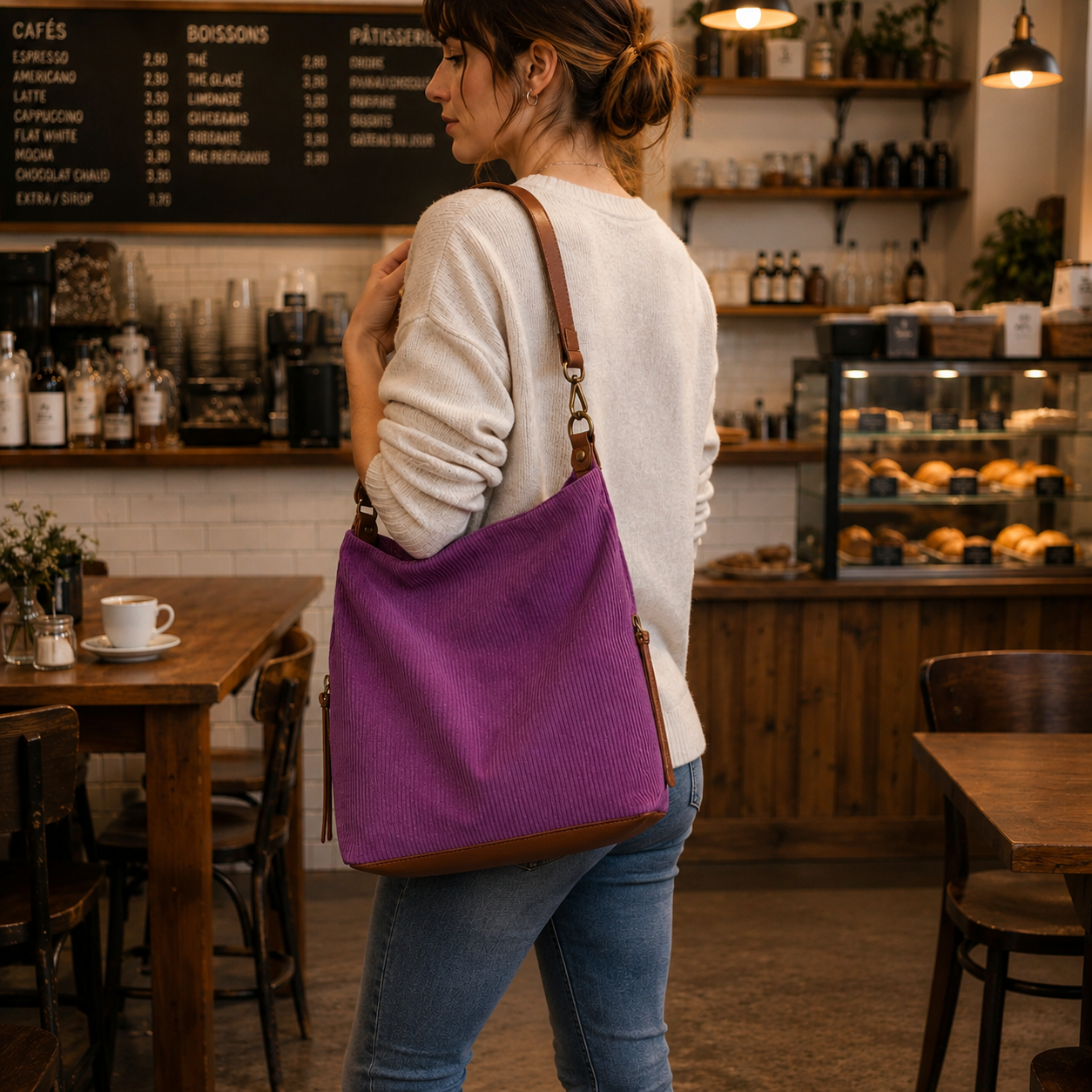 Nouveau modèle - Alopex - Mauve + cognac