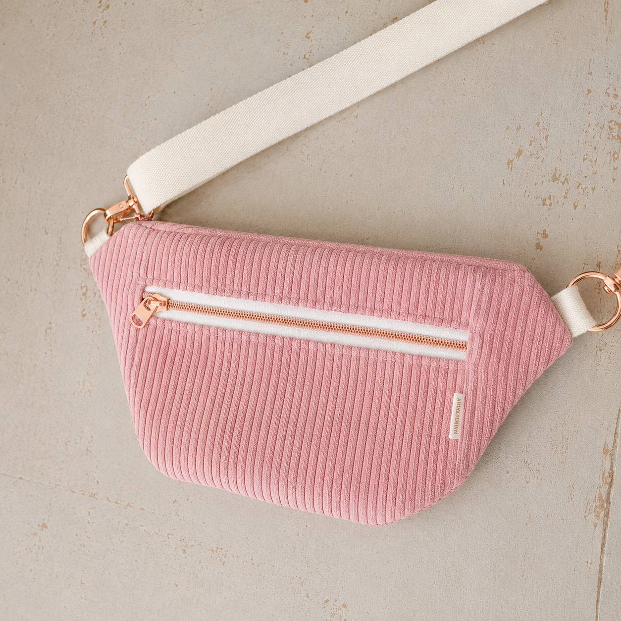 Sac banane/bandoulière - Corduroy rose