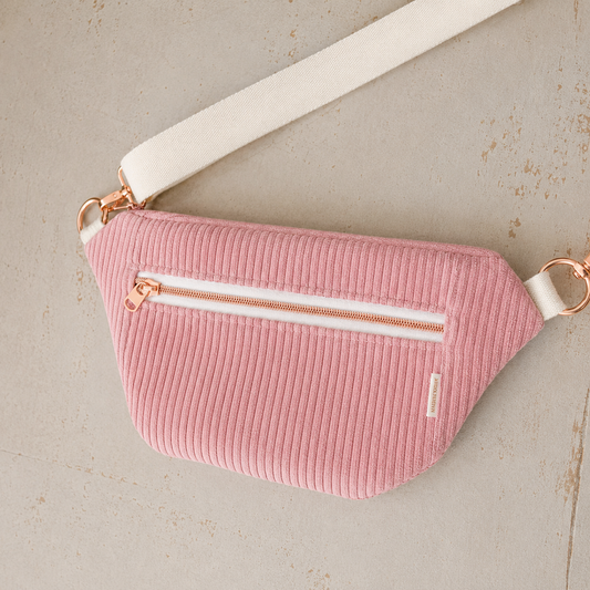 Sac banane/bandoulière - Corduroy rose