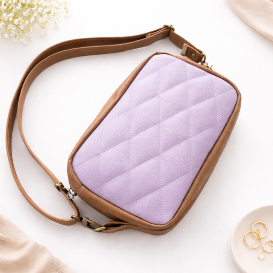 Modèle PECORA - Mauve et cognac