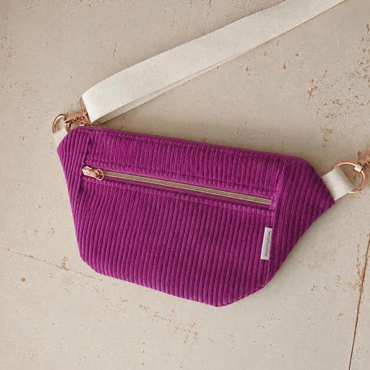 Sac banane/bandoulière - Corduroy mauve