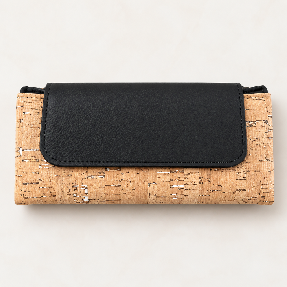 Portefeuille compact - 12 espaces -  Liège et cuirette