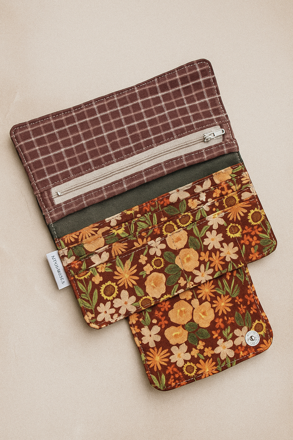 Portefeuille compact - 6 espaces - les tournesols sur bourgogne