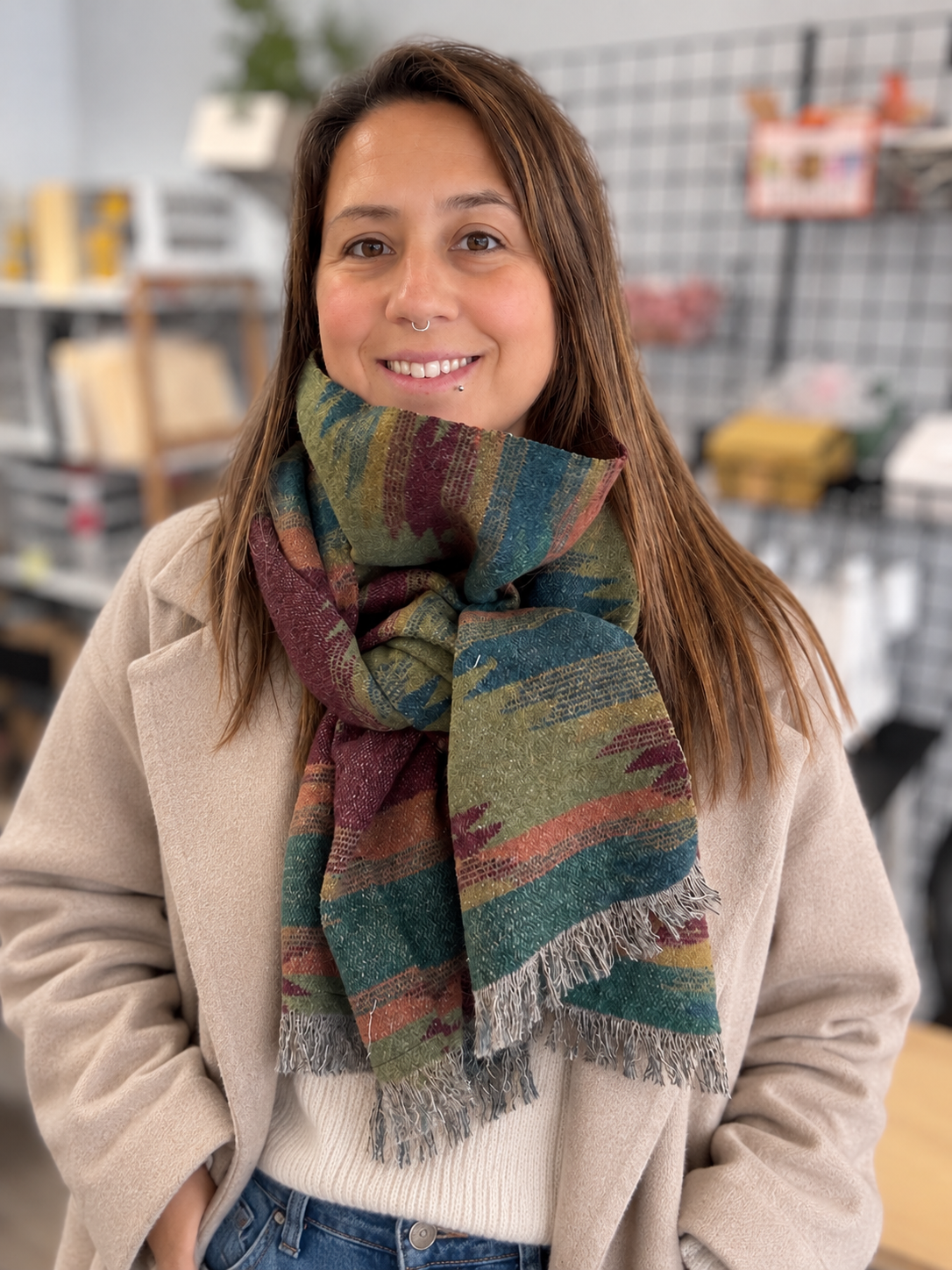 Foulard automne/hiver - Arc-en-ciel d'automne