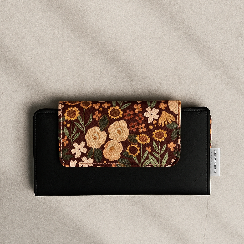 Portefeuille compact - 6 espaces - les tournesols sur bourgogne