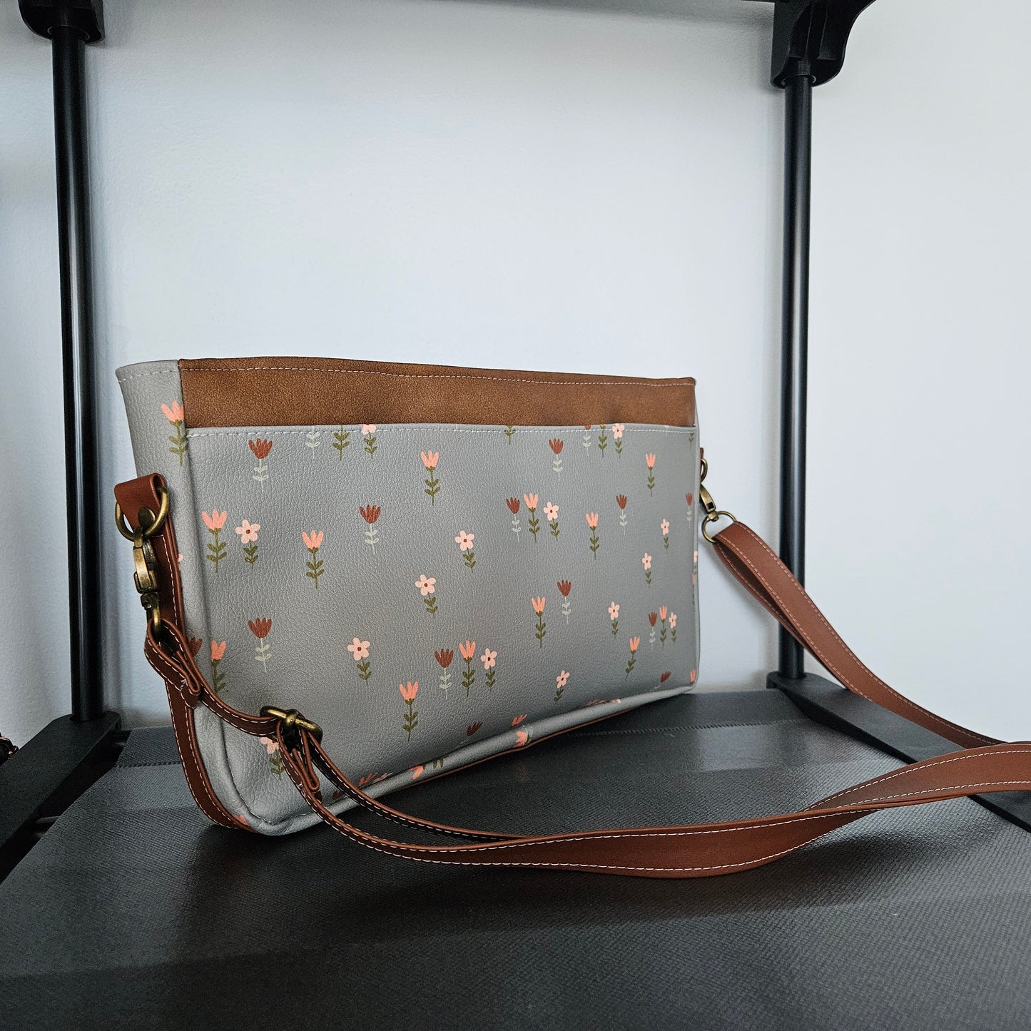Nouveau modèle - Sac d'été - Fleurs sur sauge