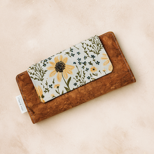 Portefeuille compact - 6 espaces - les fleurs d'abeille