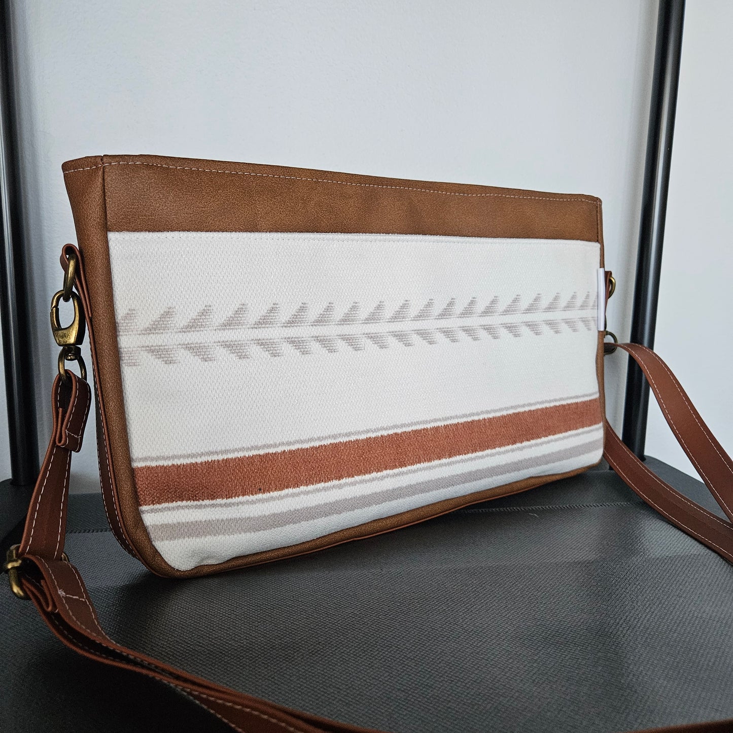 Prêt à partir- Nouveau modèle - boho blanc et cognac