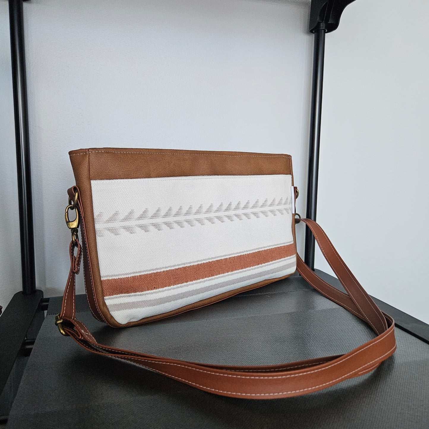 Prêt à partir- Nouveau modèle - boho blanc et cognac