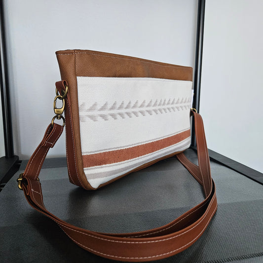 Prêt à partir- Nouveau modèle - boho blanc et cognac