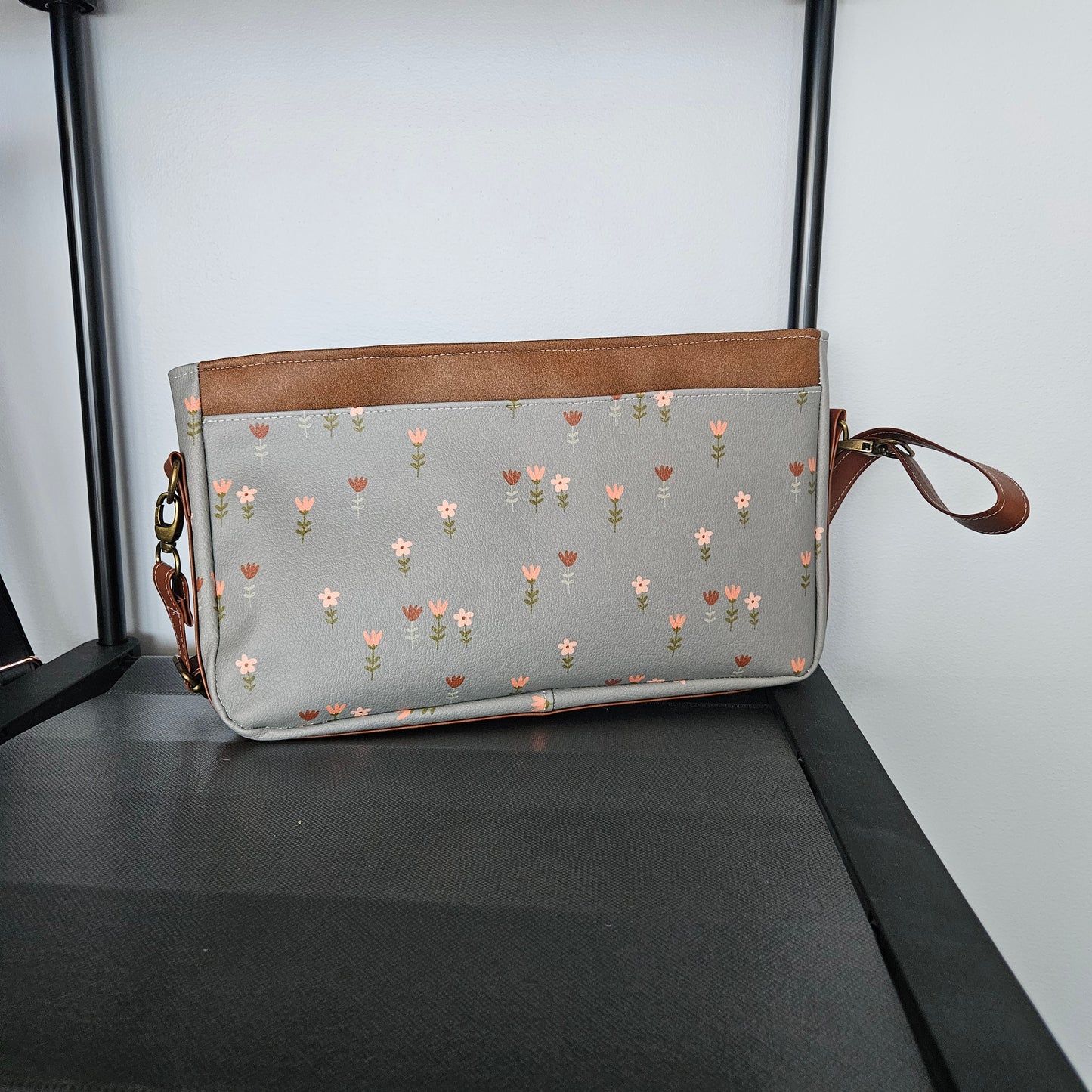 Nouveau modèle - Sac d'été - Fleurs sur sauge