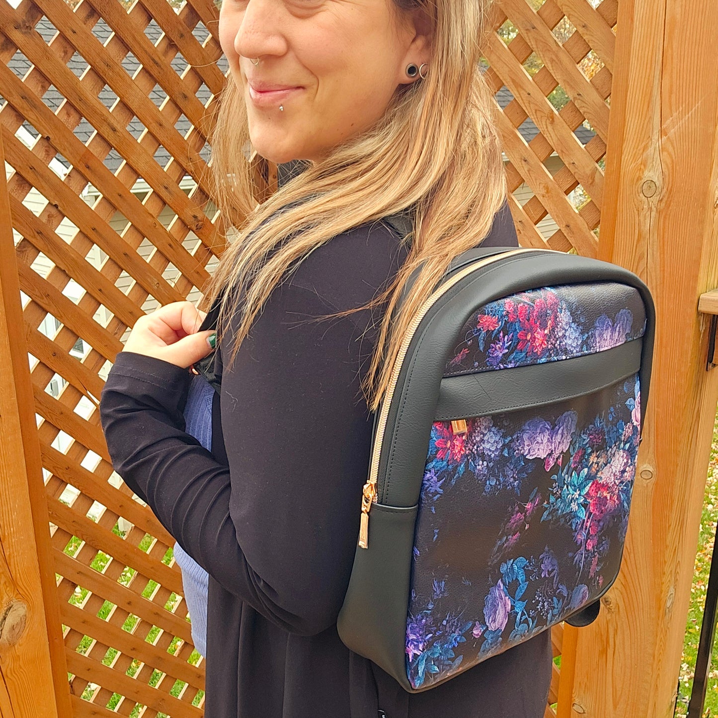 Prêt à partir - Sac à dos - Modèle Athéna 2.0 - Marine et cognac classique
